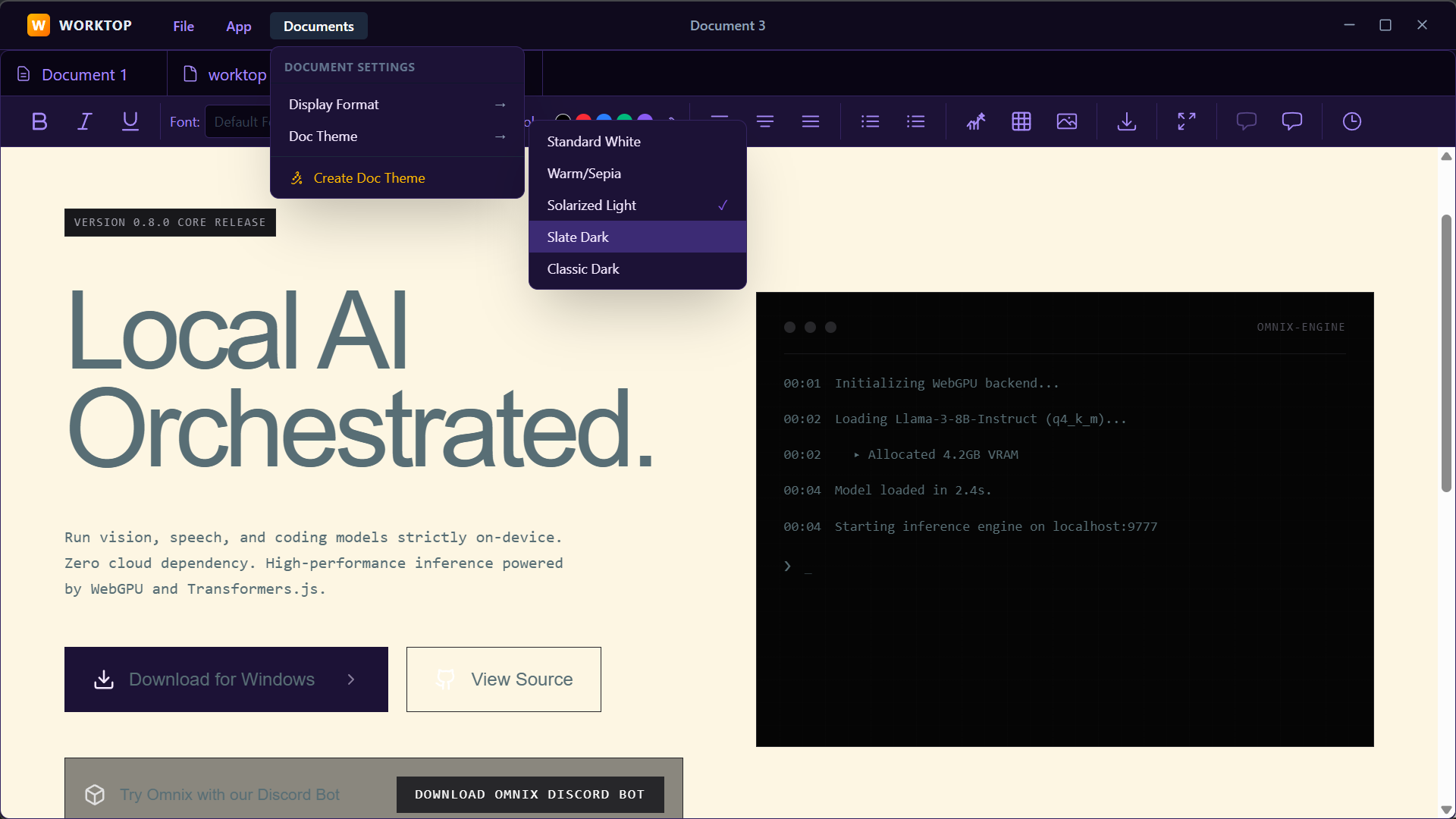 Continuous Formatted View